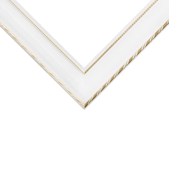 4 Pack Craig Frames Victoria White & Gold Picture Frame with Mat